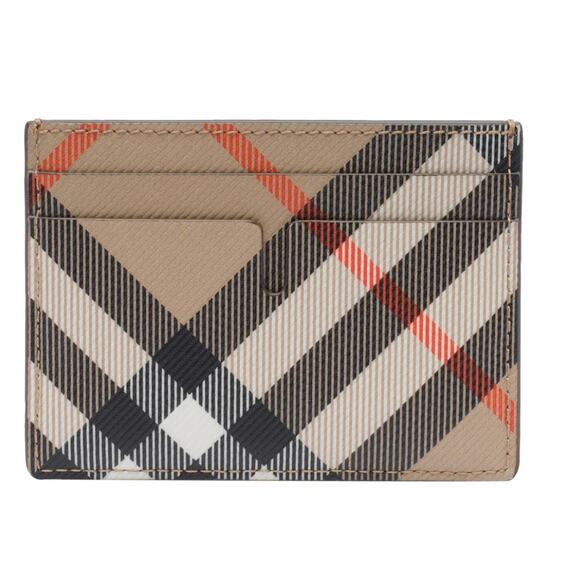 Burberry Nova Check Classic Unisex Card Case Holder Wallet Brown - Picture 1 of 7
